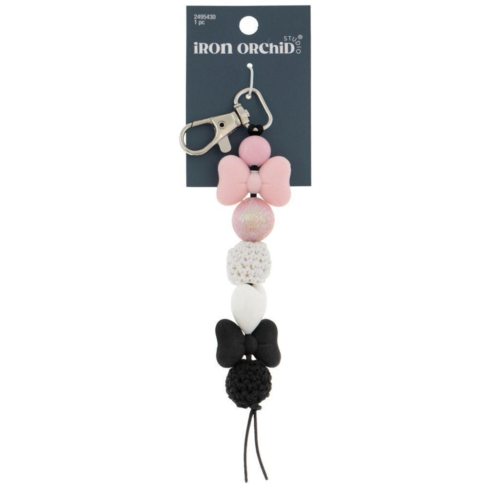 New Bow & Heart Silicone Keychain Purse Charm